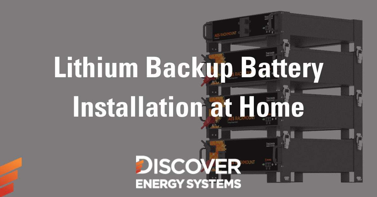 Lithium Backup Battery Installation at Home